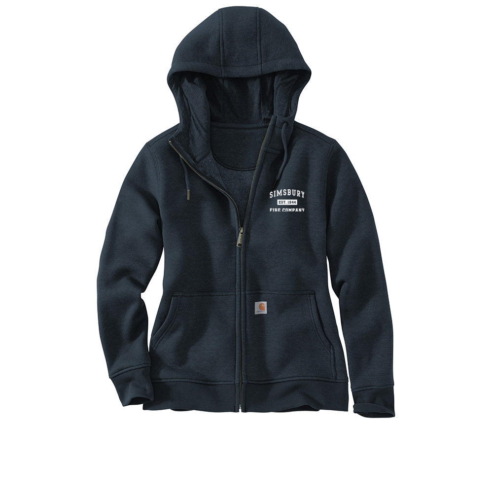 Simsbury Fire EST. Carhartt® Ladies Full-Zip Hoodie