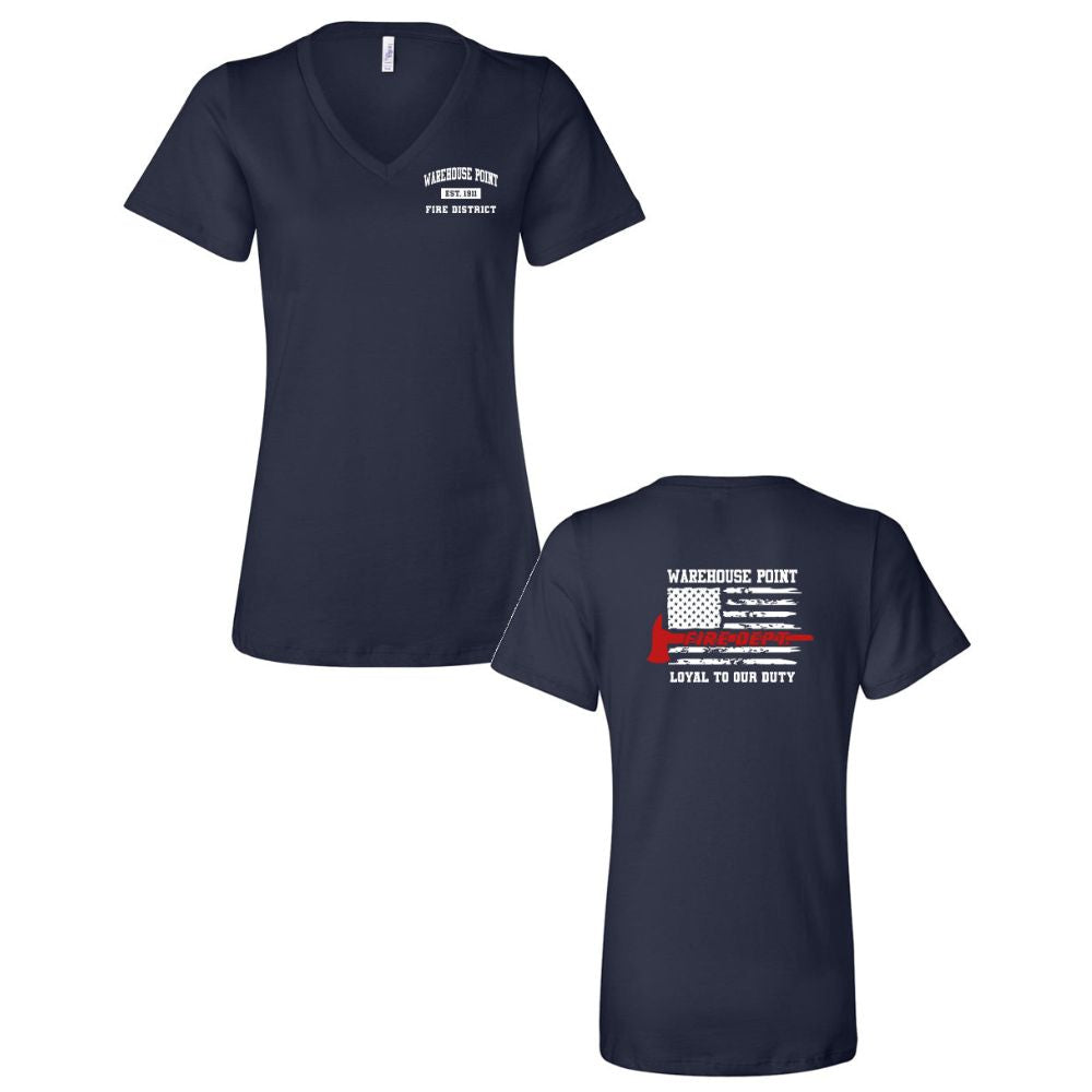 WHPFD "EST/Axe" Relaxed V-Neck Tee