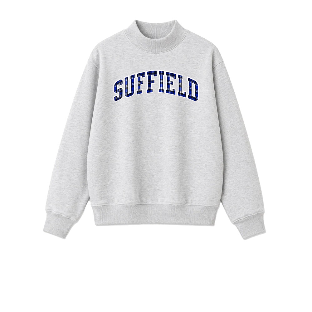 Suffield PTO Women's "Arch" Mock Turtleneck Fleece Sweatshirt