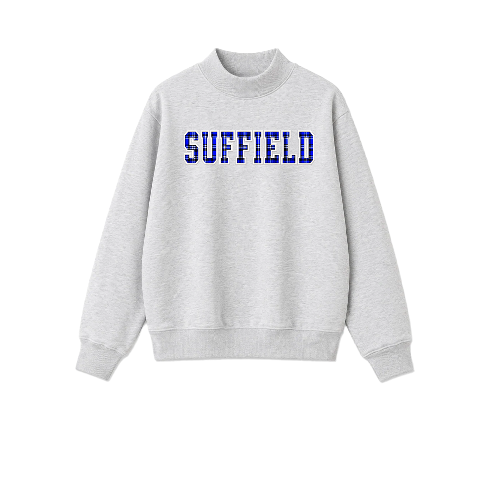 Suffield PTO Women's "Straight" Mock Turtleneck Fleece Sweatshirt