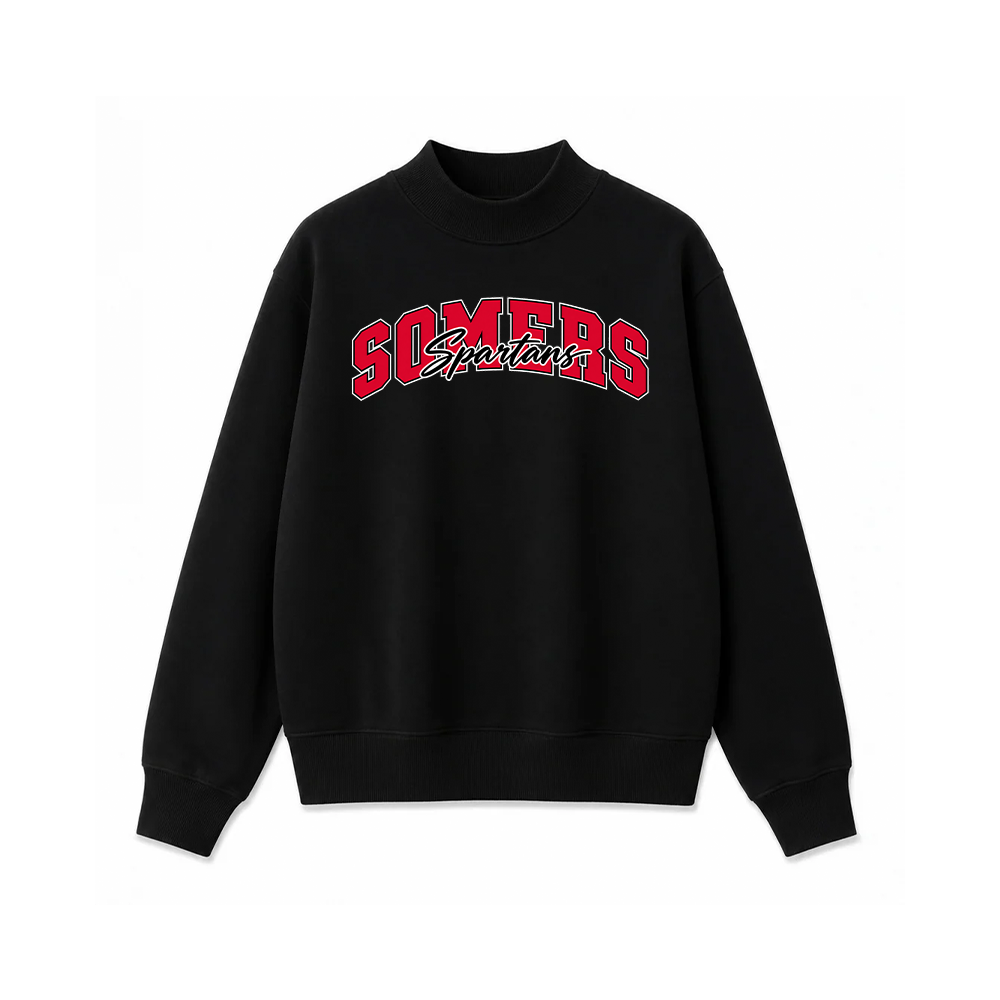 Somers PTO Women's "Somers S" Mock Turtleneck Fleece Sweatshirt