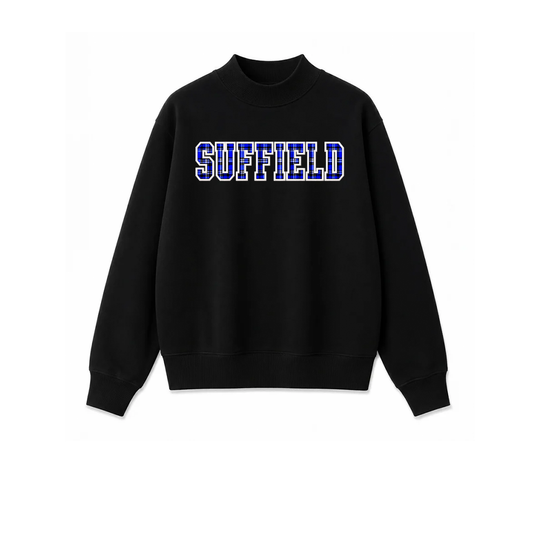 Suffield PTO Women's "Straight" Mock Turtleneck Fleece Sweatshirt