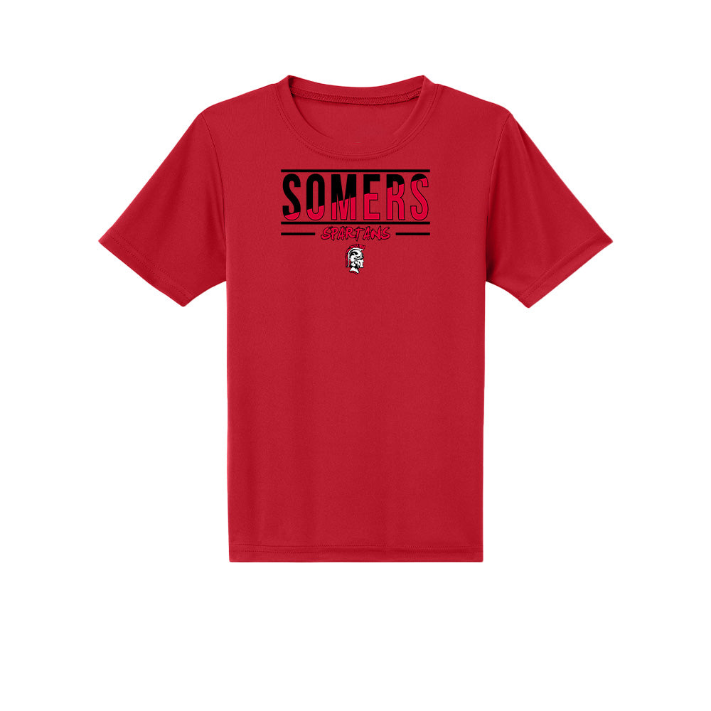 Somers PTO Youth "Split" Tech Tee