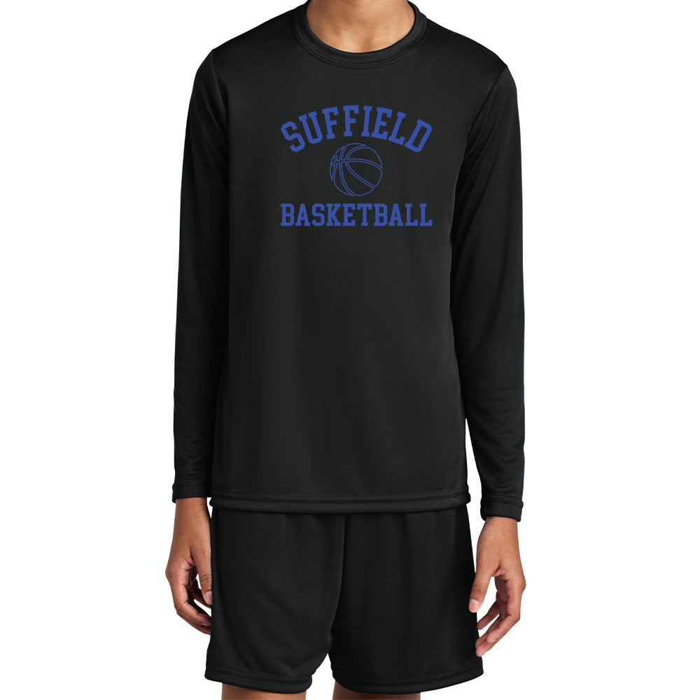 Suffield Travel "SB" Youth LS Tech Tee