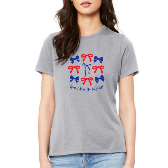 Lincroft Cheer Life Bows Relaxed Tee