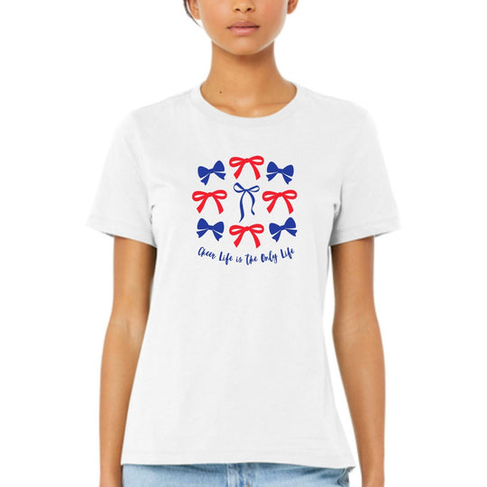 Lincroft Cheer Life Bows Relaxed Tee
