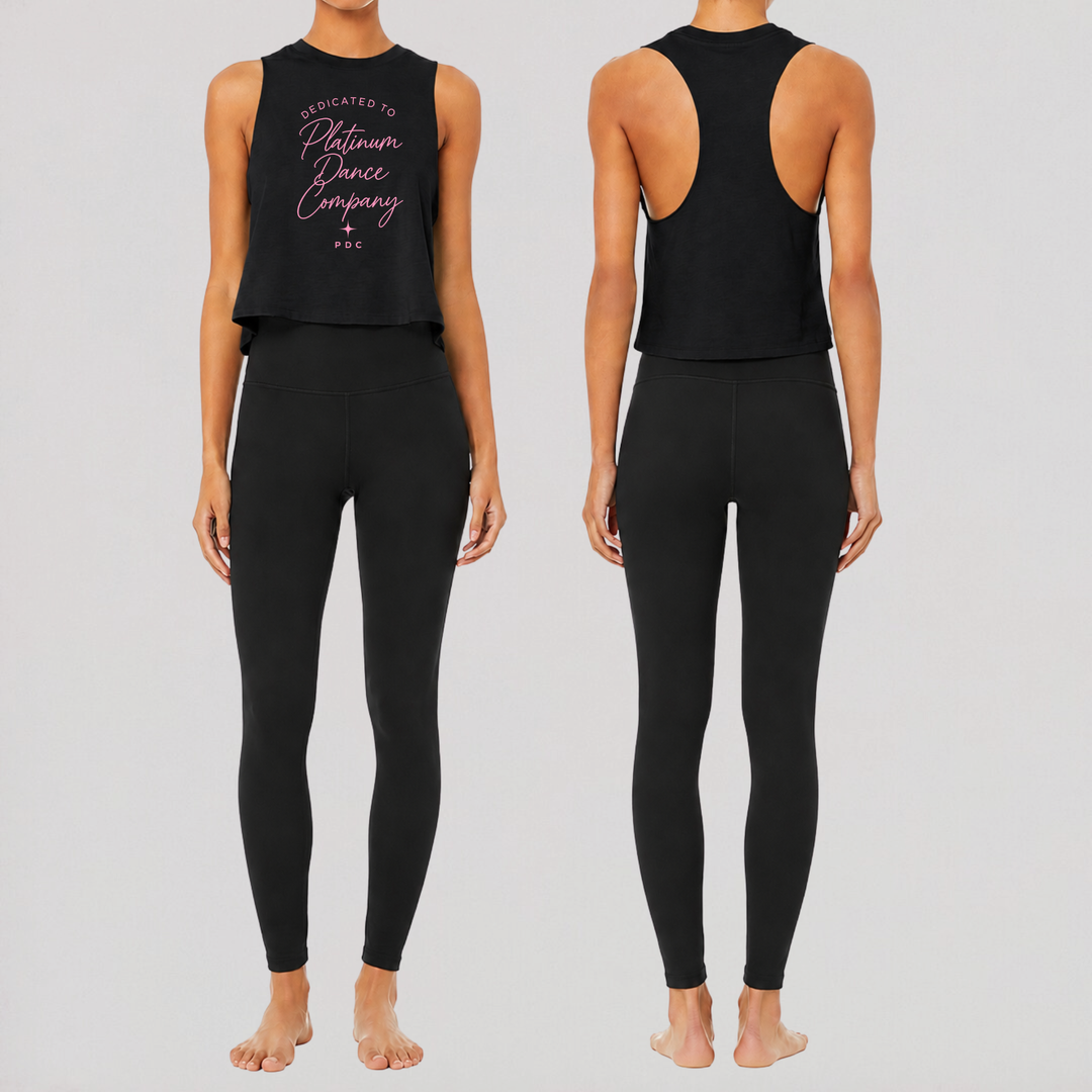 Platinum "Dedicated" Racerback Cropped Tank