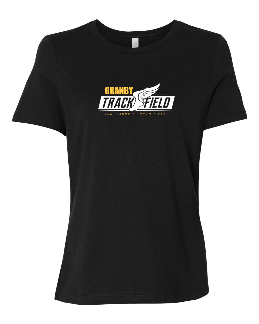 Granby High T&F Ladies Relaxed Jersey Tee - 6400 (color options available)