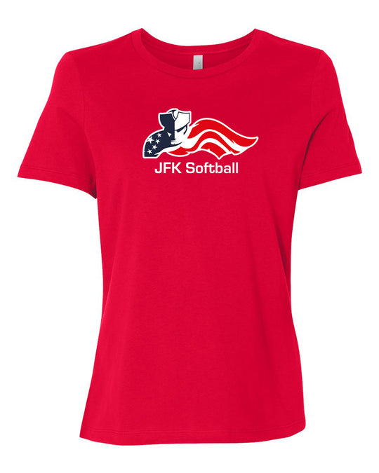 JFK Ladies Softball Jersey Tee "Softball" - 6400 (color options available)