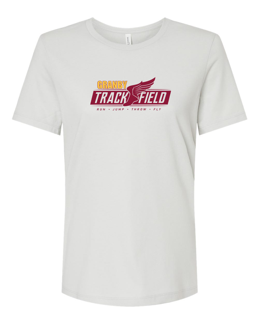 Granby High T&F Ladies Relaxed Jersey Tee - 6400 (color options available)