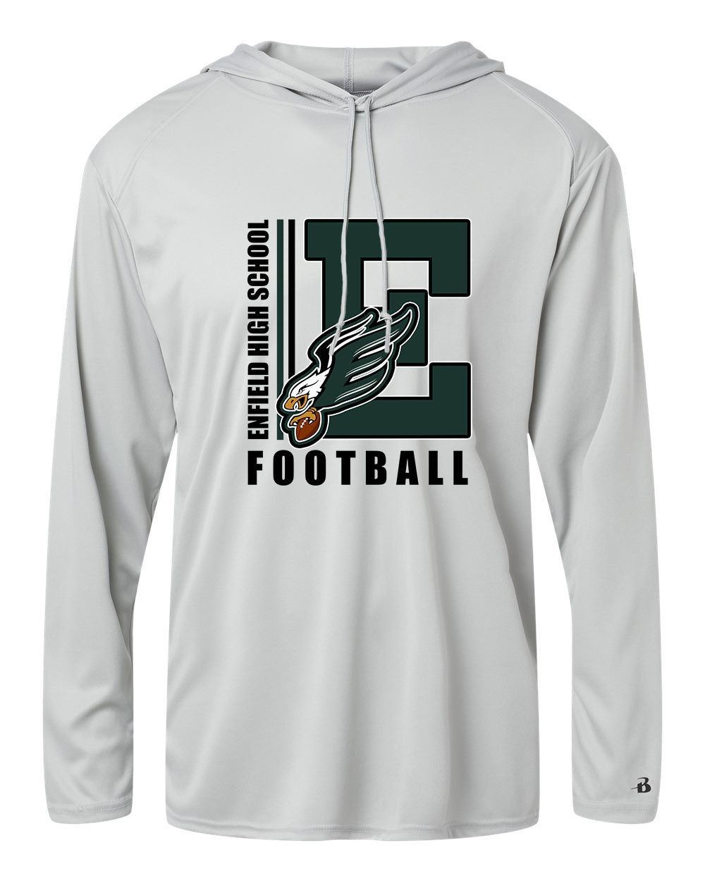 Enfield Eagles Football Adult Hooded Longsleeve T-Shirt "Big E" - 4105 (color options available)