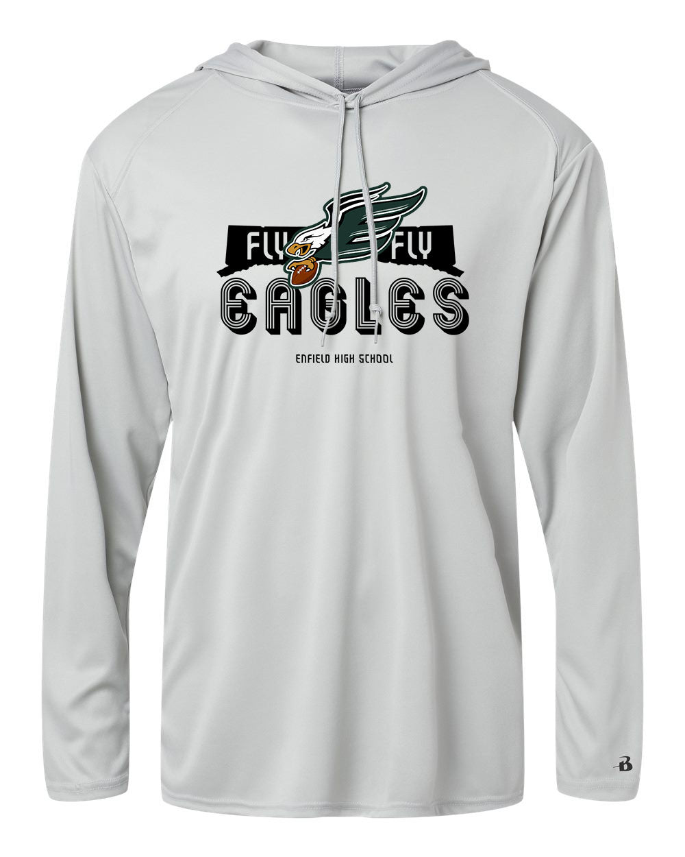 Enfield Eagles Football Adult Hooded Longsleeve T-shirt "Fly" - 4105 (color options available)