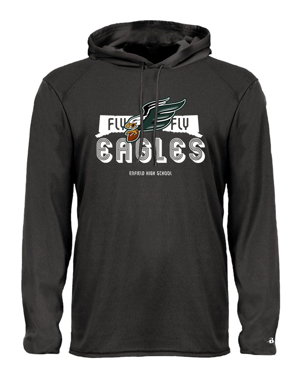 Enfield Eagles Football Adult Hooded Longsleeve T-shirt "Fly" - 4105 (color options available)