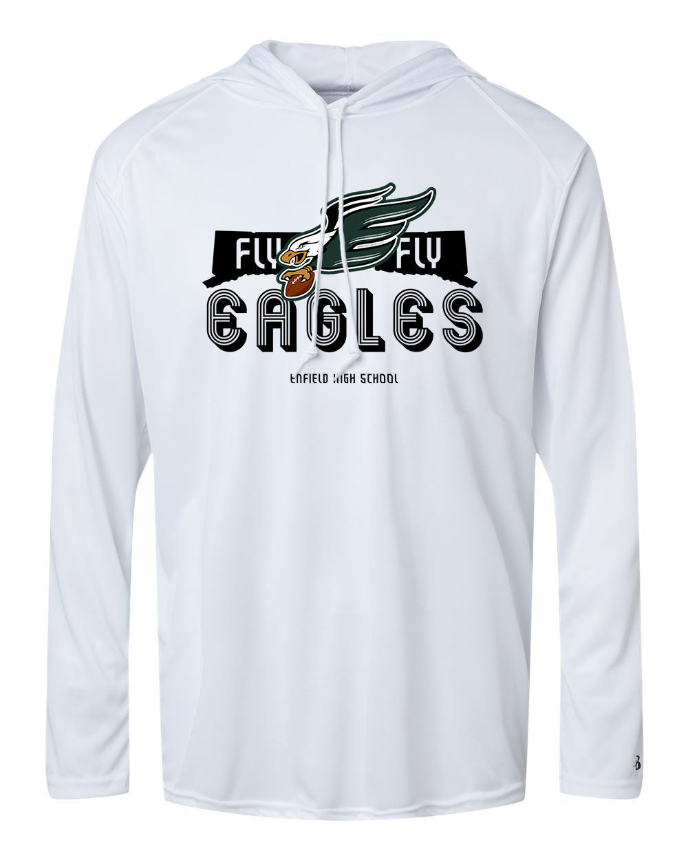 Enfield Eagles Football Adult Hooded Longsleeve T-shirt "Fly" - 4105 (color options available)