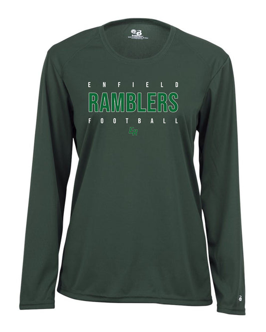 Ramblers Women’s B-Core Long Sleeve T-Shirt "Ramblers Football" - 4164 (color options available)