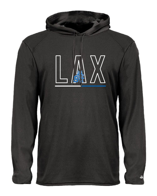 Suffield High Lacrosse - Adult B-Core LS Hooded T-shirt "LAX" - 4105 (color options available)