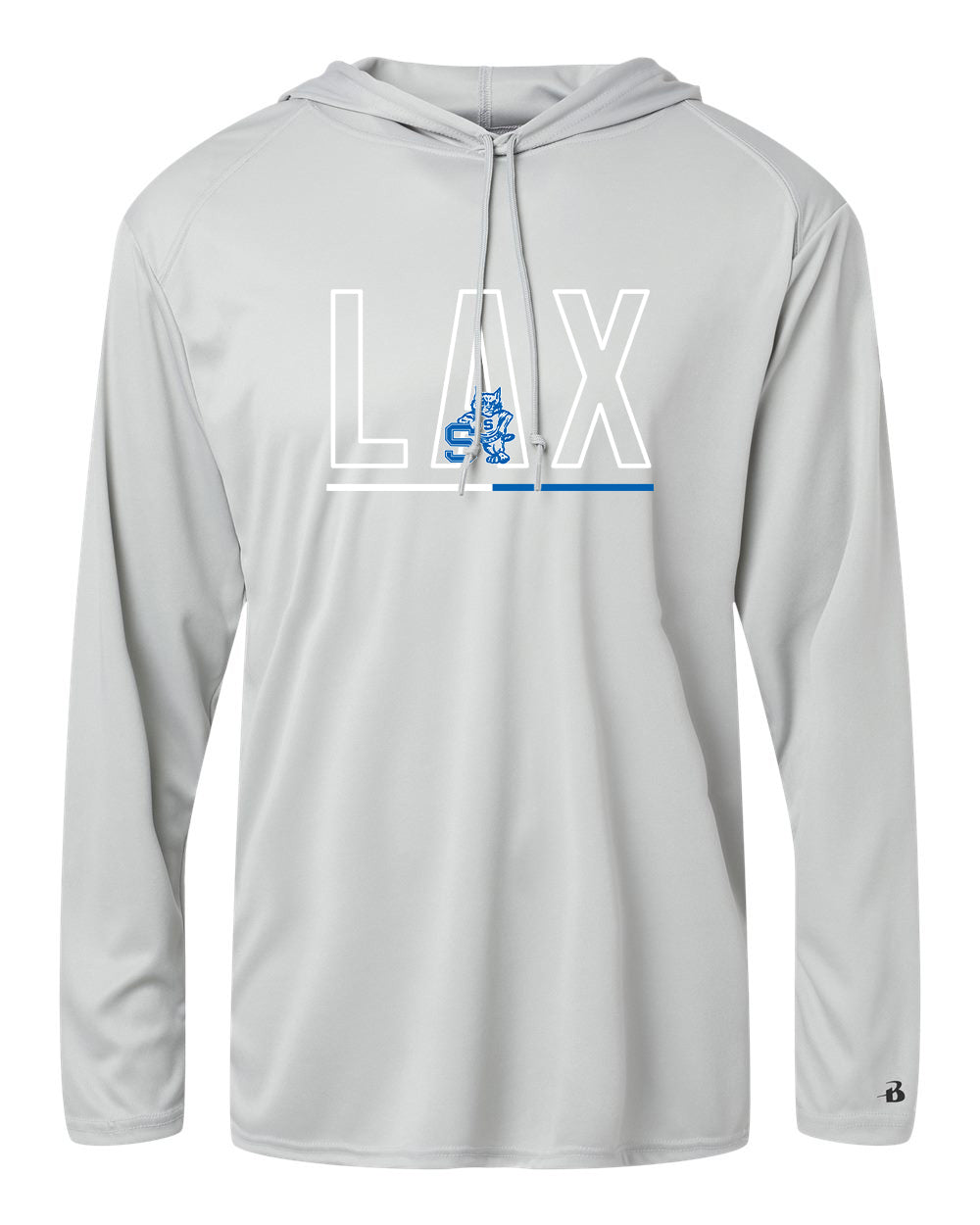 Suffield High Lacrosse - Adult B-Core LS Hooded T-shirt "LAX" - 4105 (color options available)