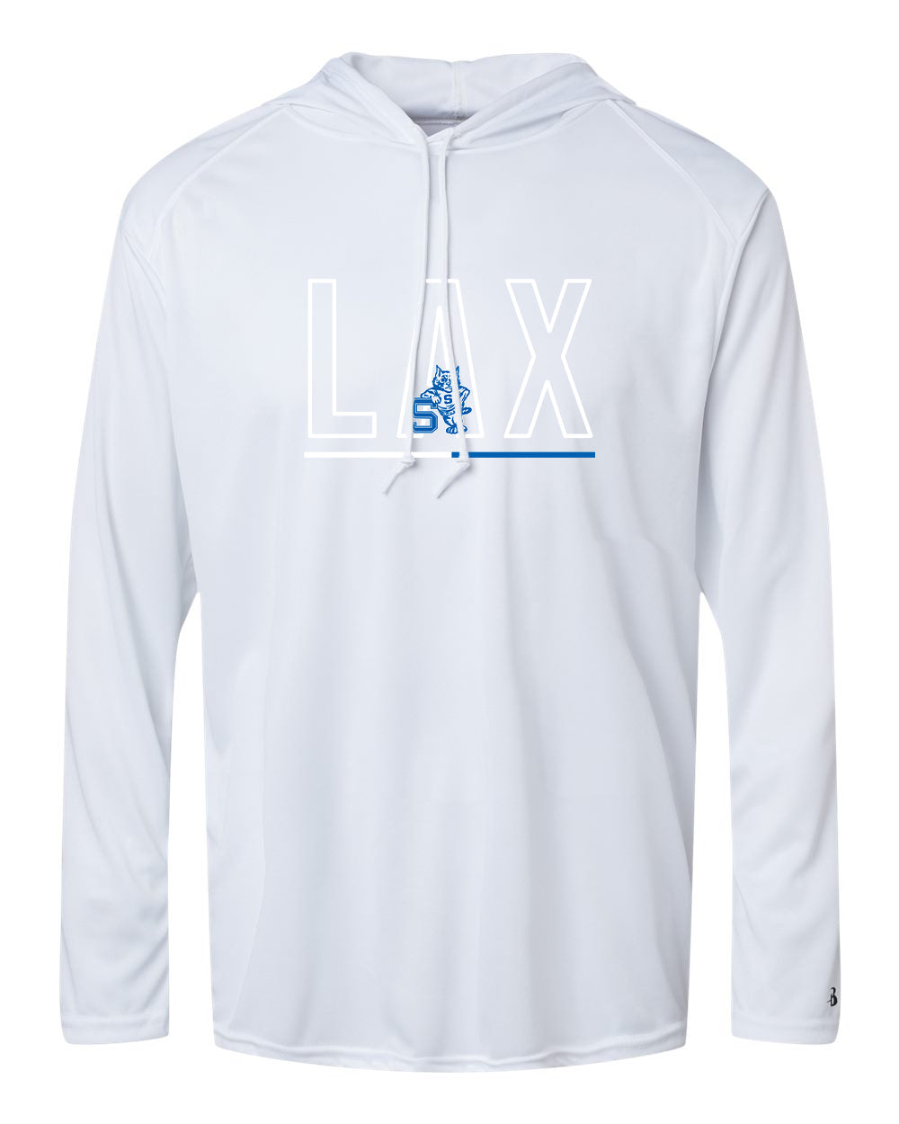 Suffield High Lacrosse - Adult B-Core LS Hooded T-shirt "LAX" - 4105 (color options available)