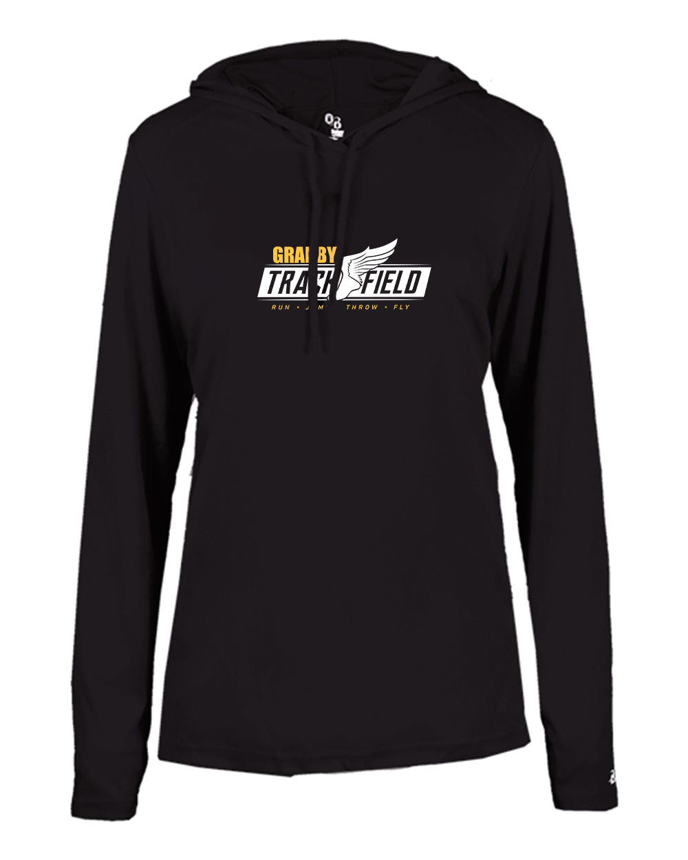 Granby High T&F Ladies Badger T-shirt Hoodie - 4165 (color options available)