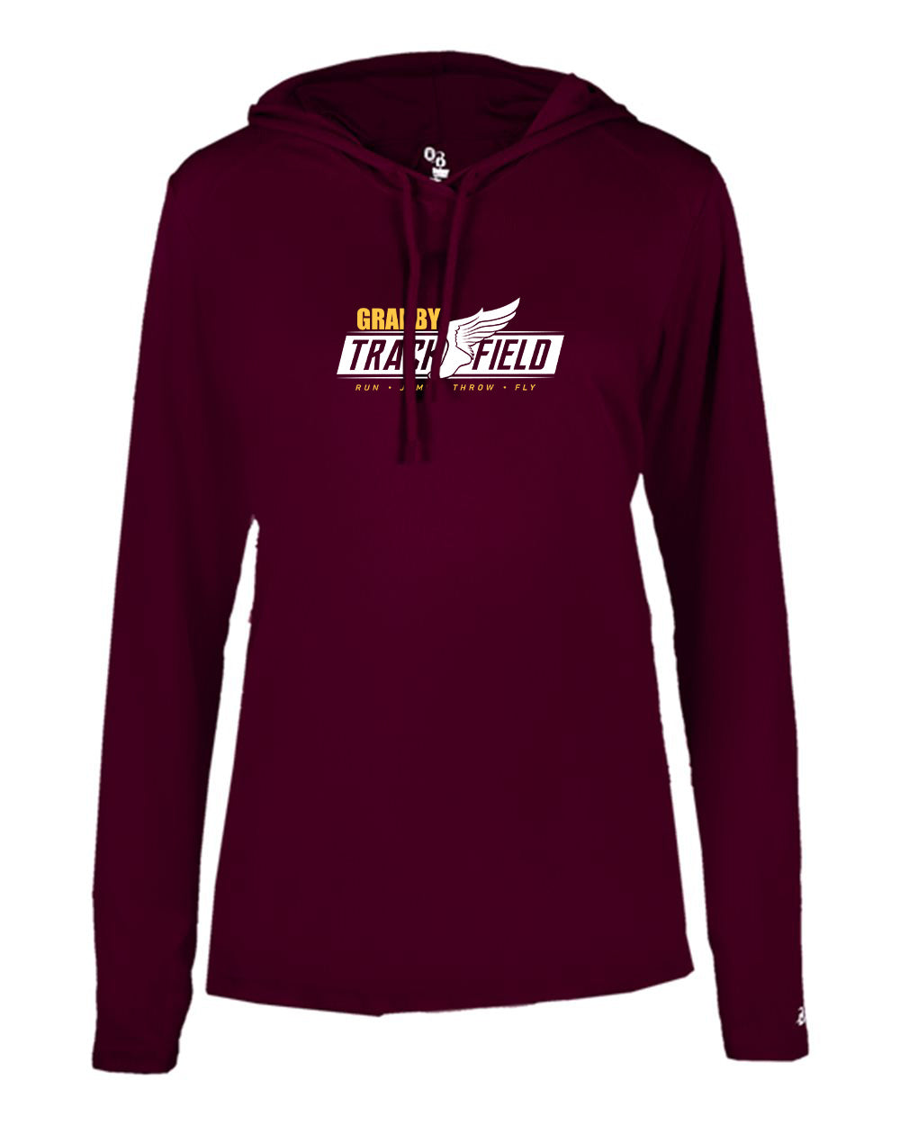 Granby High T&F Ladies Badger T-shirt Hoodie - 4165 (color options available)