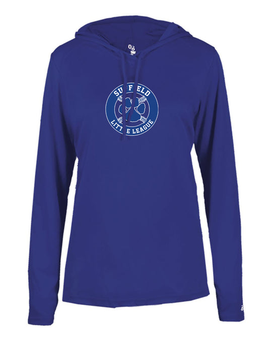 Suffield LL Ladies Badger LS T-shirt Hoodie "Circle" - 4165 (color options available)