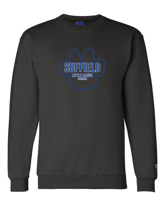 Suffield LL Adult Champion Crew Neck "Big Paw Baseball" - S600 (color options available)