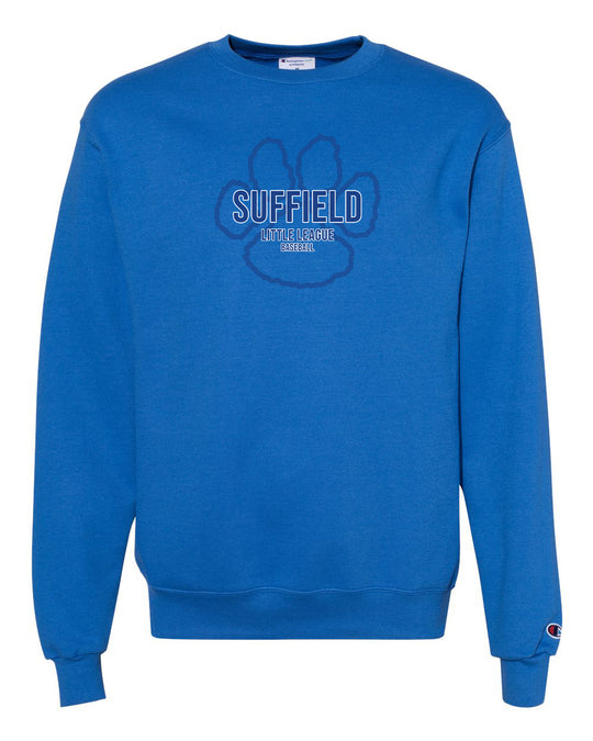 Suffield LL Adult Champion Crew Neck "Big Paw Baseball" - S600 (color options available)