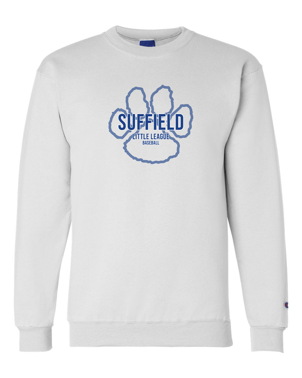 Suffield LL Adult Champion Crew Neck "Big Paw Baseball" - S600 (color options available)