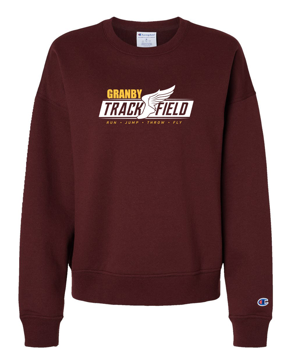 Granby High T&F Ladies Champion Crew neck - S650 (color options available)