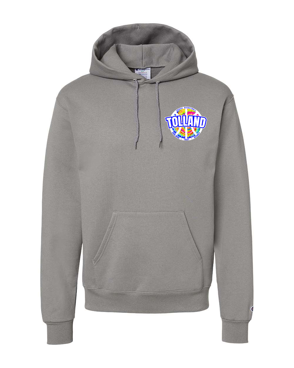 Tolland TB Adult Champion Hoodie "Tye Dye Corner" - S700 (color options available)