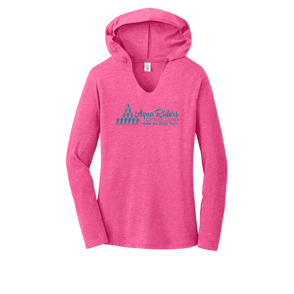 Aqua Riders - Ladies Tri LS Hoodie T-shirt - DM139L (color options available)