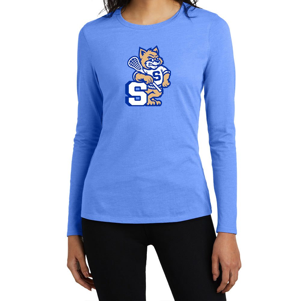 Suffield Lacrosse "New Cat" Ladies LS Tee