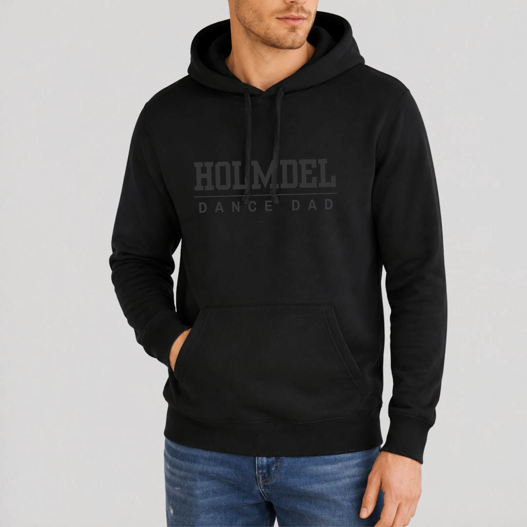 Holmdel Dance Dad Black-on-Black Hoodie
