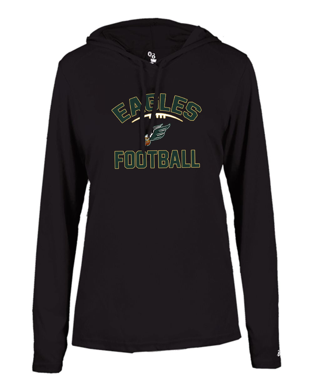 Enfield Eagles Football Womens Long Sleeve Hooded T-shirt "Classic" - 4165 (color options available)