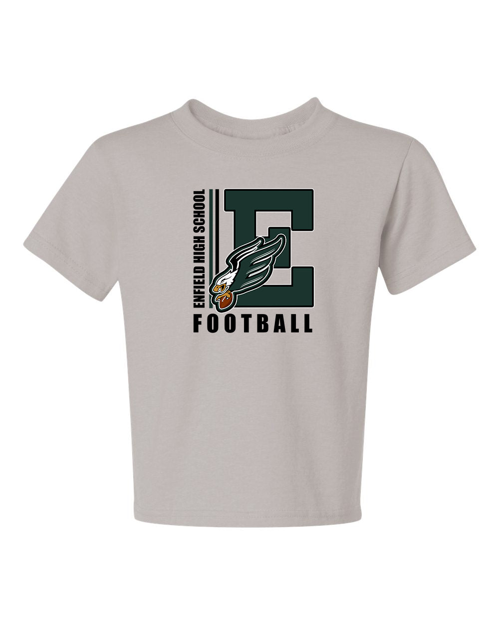 Enfield Eagles Football Youth 50/50 T-shirt "Big E" - 29BR (color options available)