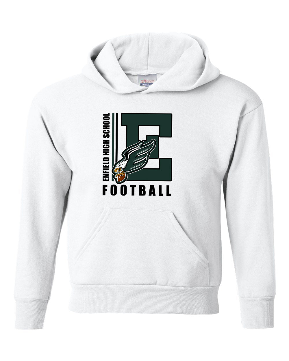 Enfield Eagles Football Youth Hanes Hoodie "Big E" - P473 (color options available)