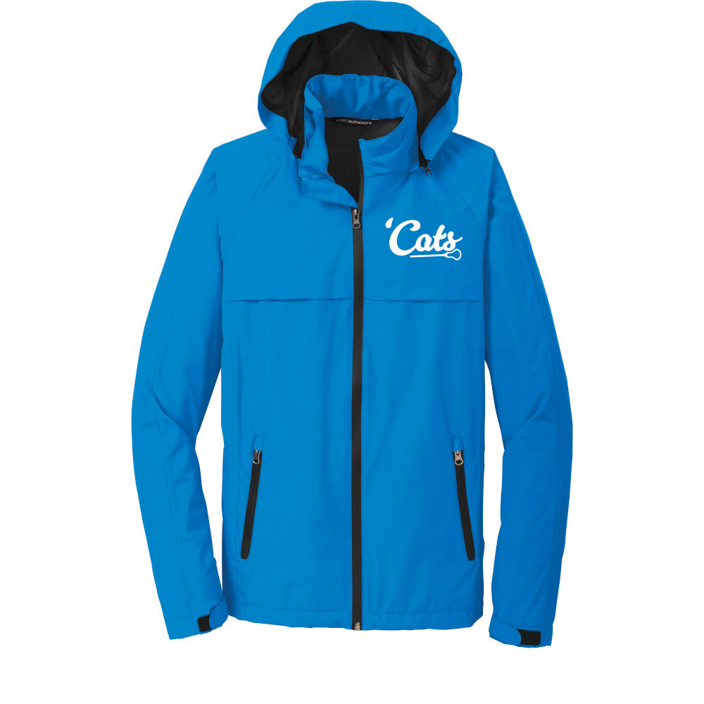 Suffield High Lacrosse - Adult Port Authority Raincoat "Cats/Stick Corner" - J333 (color options available)