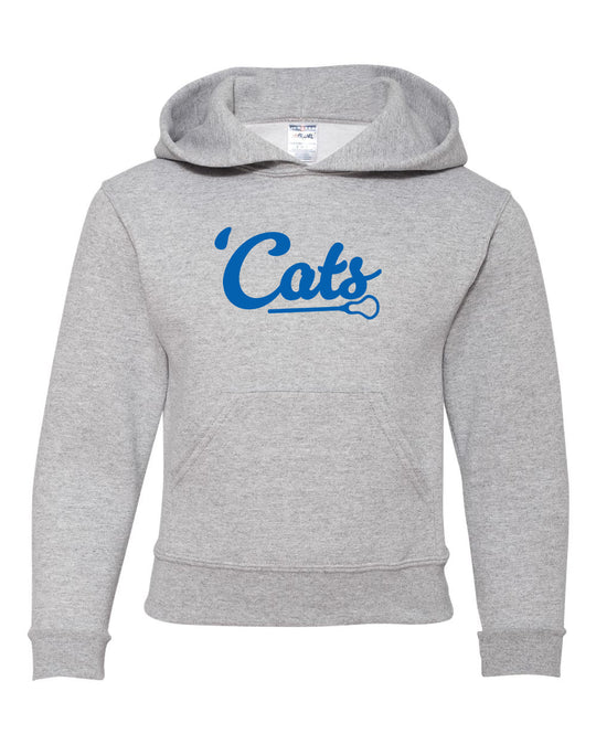 Suffield High Lacrosse - Youth Hoodie "Cats/Stick" - 996YR (color options available)