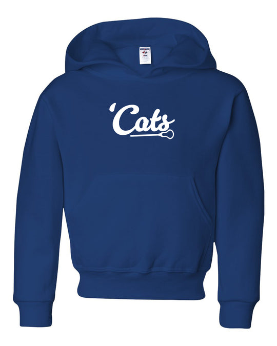 Suffield High Lacrosse - Youth Hoodie "Cats/Stick" - 996YR (color options available)