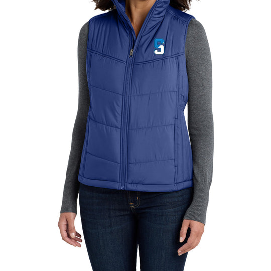 Suffield Lacrosse "LS" Ladies Puffy Vest