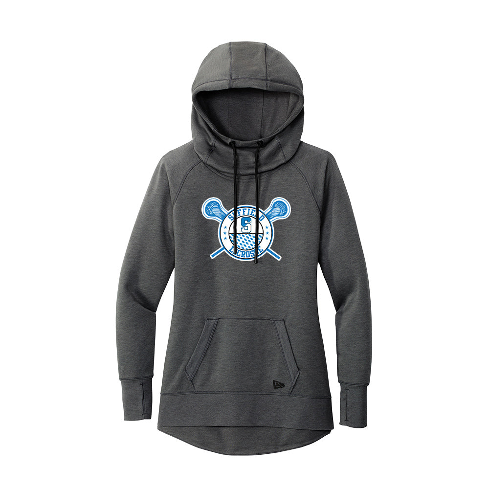 Suffield Youth Lacrosse - Ladies New Era Hoodie "Circle" - LNEA510 (color options available)