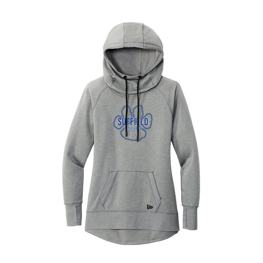 Suffield LL Ladies New Era Tri-Blend Hoodie "Big Paw Baseball" - LNEA510 (color options available)