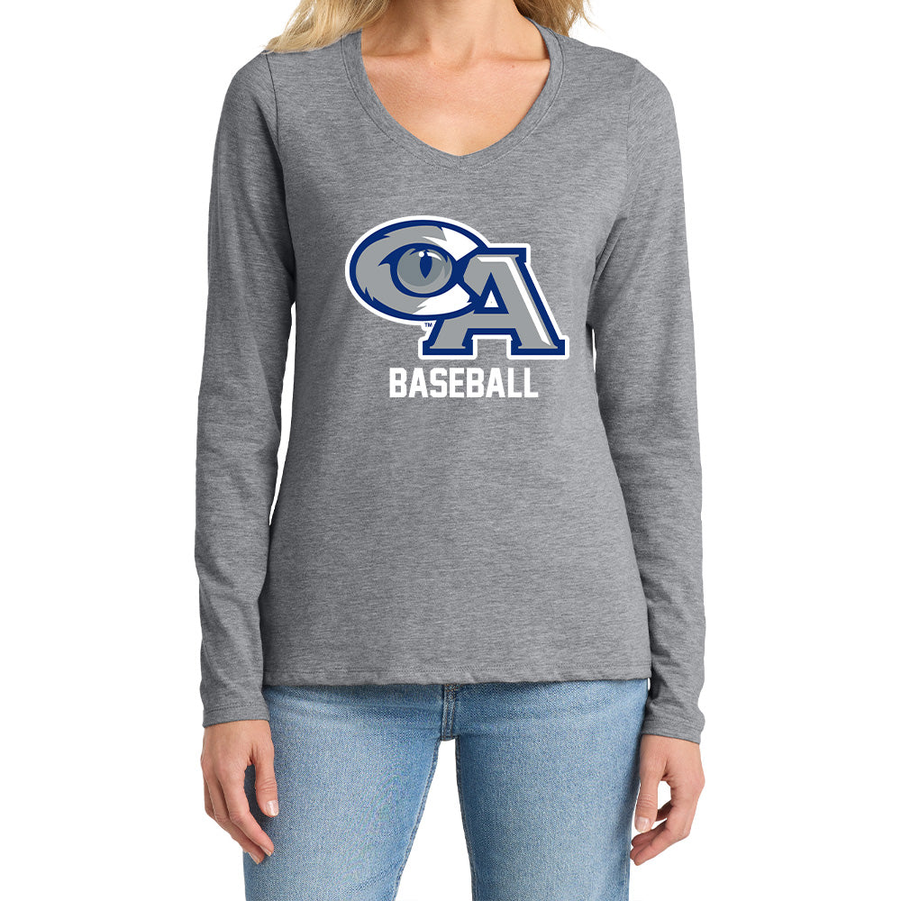 CA Baseball Ladies LS V-Neck Tee
