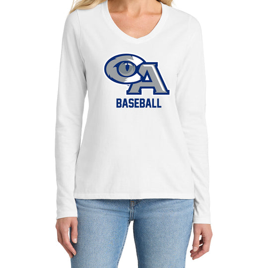 CA Baseball Ladies LS V-Neck Tee