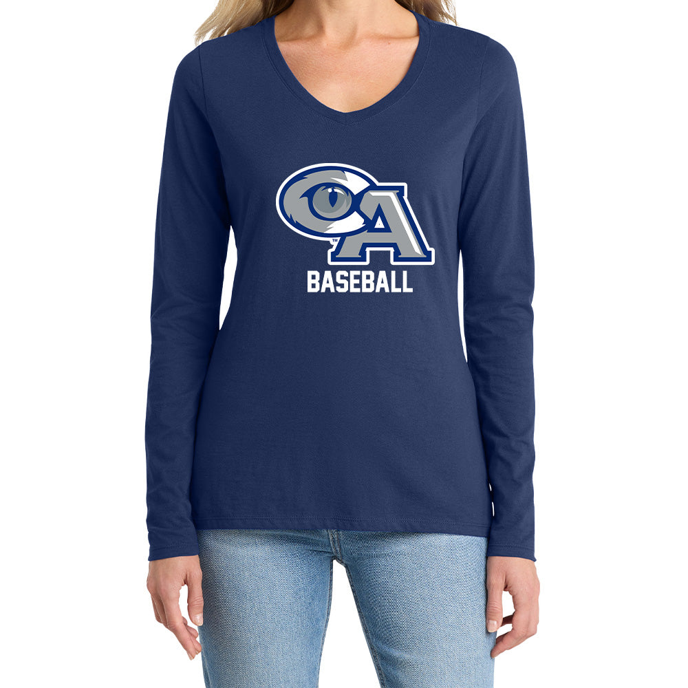 CA Baseball Ladies LS V-Neck Tee