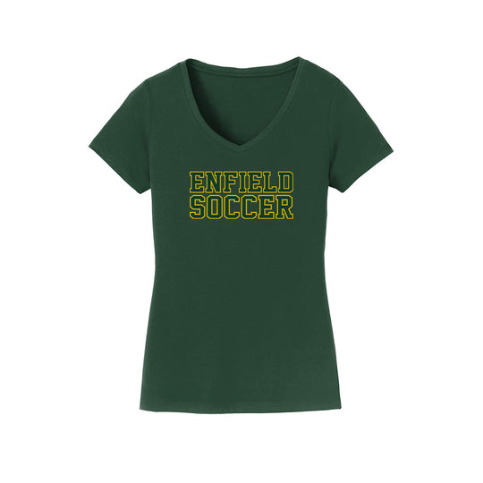 Enfield High Soccer Ladies  V-Neck Tee