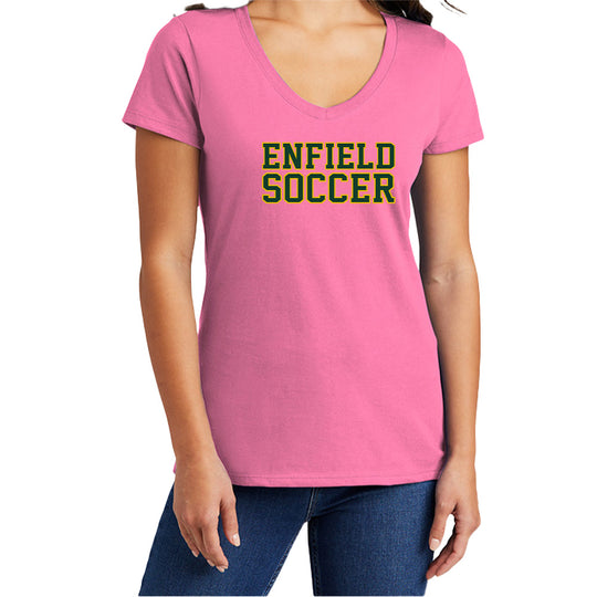 Enfield High Soccer Ladies  V-Neck Tee
