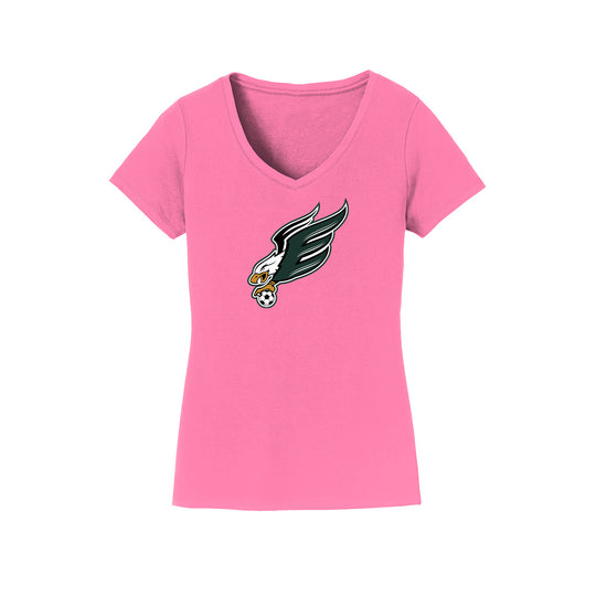 Enfield High Soccer "Eagle B" Ladies  V-Neck Tee