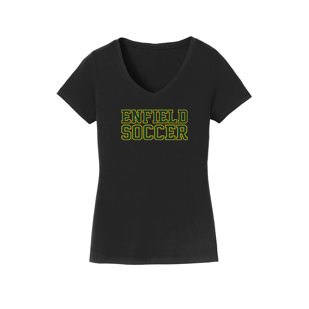 Enfield High Soccer Ladies  V-Neck Tee