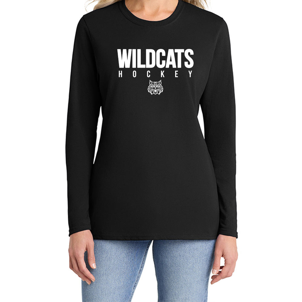 Wildcats Hockey "WH" Ladies LS Tee